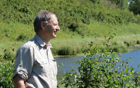 Standing at the Lu Carbyn Nature Sanctuary.