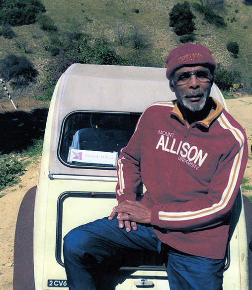 Danny Gray in his Mount Allison gear at home in Los Angeles in 2013.