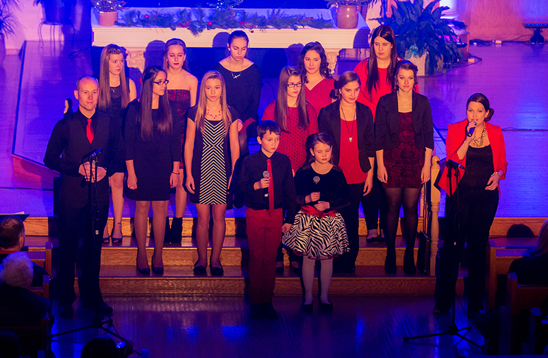 A performance at Broadway Productions’ annual Christmas benefit concert.