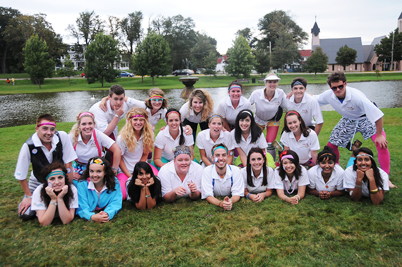 Aleka MacLellan with the Orientation Committee, 2011