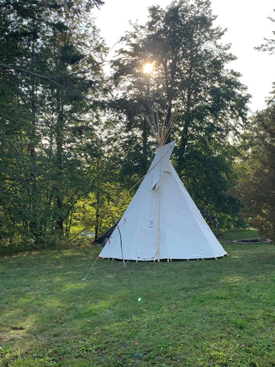 Teepee raised on the Mount Allison University campus | Mount Allison